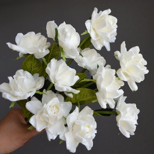 Gardenia, Artificial Gardenia, Real Touch Gardenia, Silk Gardenia, White Gardenia, Real touch flowers, Gardenia Flowers, White silk flowers