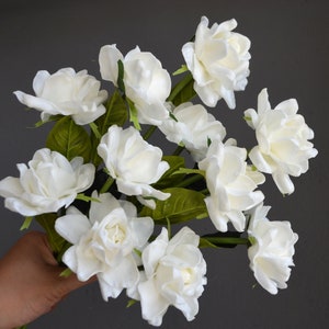 Gardenia, Gardenia artificiale, Gardenia al tatto, Gardenia di seta, Gardenia bianca, Fiori al tatto, Fiori di gardenia, Fiori di seta bianchi