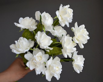 Gardenia, Artificial Gardenia, Real Touch Gardenia, Silk Gardenia, White Gardenia, Real touch flowers, Gardenia Flowers, White silk flowers