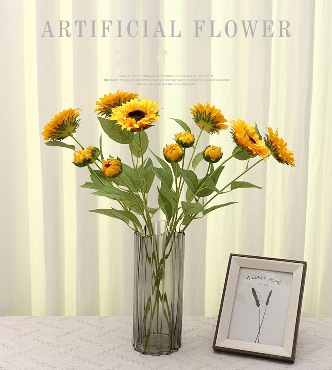 Faux Sunflowers Artificial Sunflowers Silk Sunflowers Fake Etsy