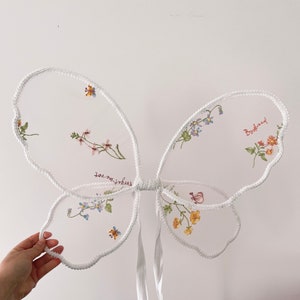 Fairy wings  | embroidery flower fairy wings | lace fairy wings | kids fairy wings | butterfly wings | baby fairy wings |