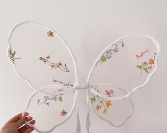 Fairy wings  | embroidery flower fairy wings | lace fairy wings | kids fairy wings | butterfly wings | baby fairy wings |