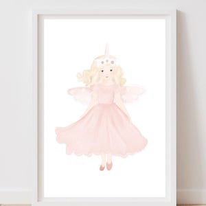 Impresión de princesa unicornio