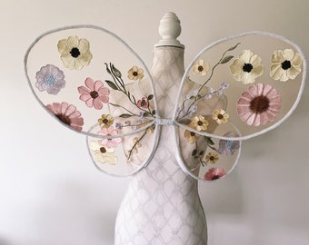 Feeënvleugels voor volwassenen | feeënkostuum voor dames | vlindervleugels | feeënkostuum | bloemen feeënvleugels | festivalvleugels | bloemenvleugels | kanten vleugels