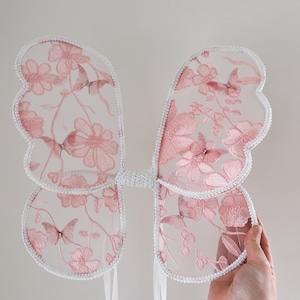 Pink Fairy wings | flower fairy wings | lace fairy wings | toddler fairy wings | butterfly wings | baby fairy wings | new born fairy wings
