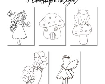 Páginas para colorear de hadas / Páginas para colorear de casas de hadas / Páginas para colorear de fiestas de hadas / Páginas para colorear de hadas / Páginas para colorear para niños pequeños / Páginas para colorear