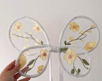 Yellow Fairy wings | flower fairy wings | lace fairy wings | toddler fairy wings | butterfly wings | baby fairy wings | new born fairy wings