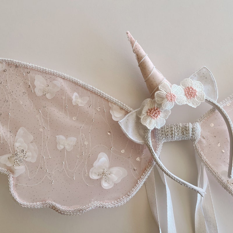 Unicorn Childrens Costume 128cm Pink Wings