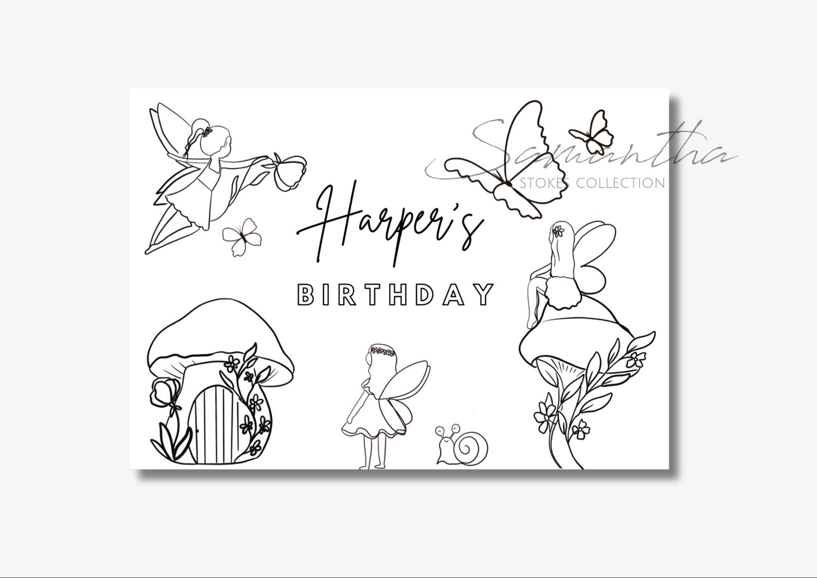 Editable Fairy Placemat for Coloring | Fairy First Birthday | Fairy ...