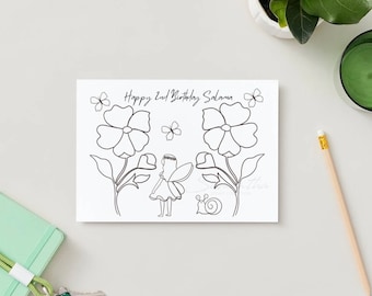 Editable Fairy Placemat for Coloring | Instant Digital Download | Print ...