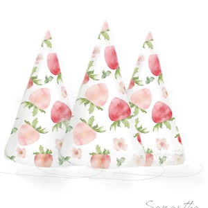 Berry first birthday party hat , berry first birthday decor , berry first birthday printable, berry first birthday bundle
