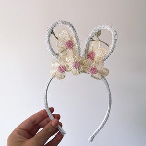 bunny headband, Easter bunny ears, handmade Easter, bunny ears