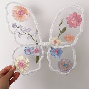 Pastel Fairy wings flower fairy wings lace fairy wings toddler fairy wings butterfly wings baby fairy wings new born fairy wings image 1