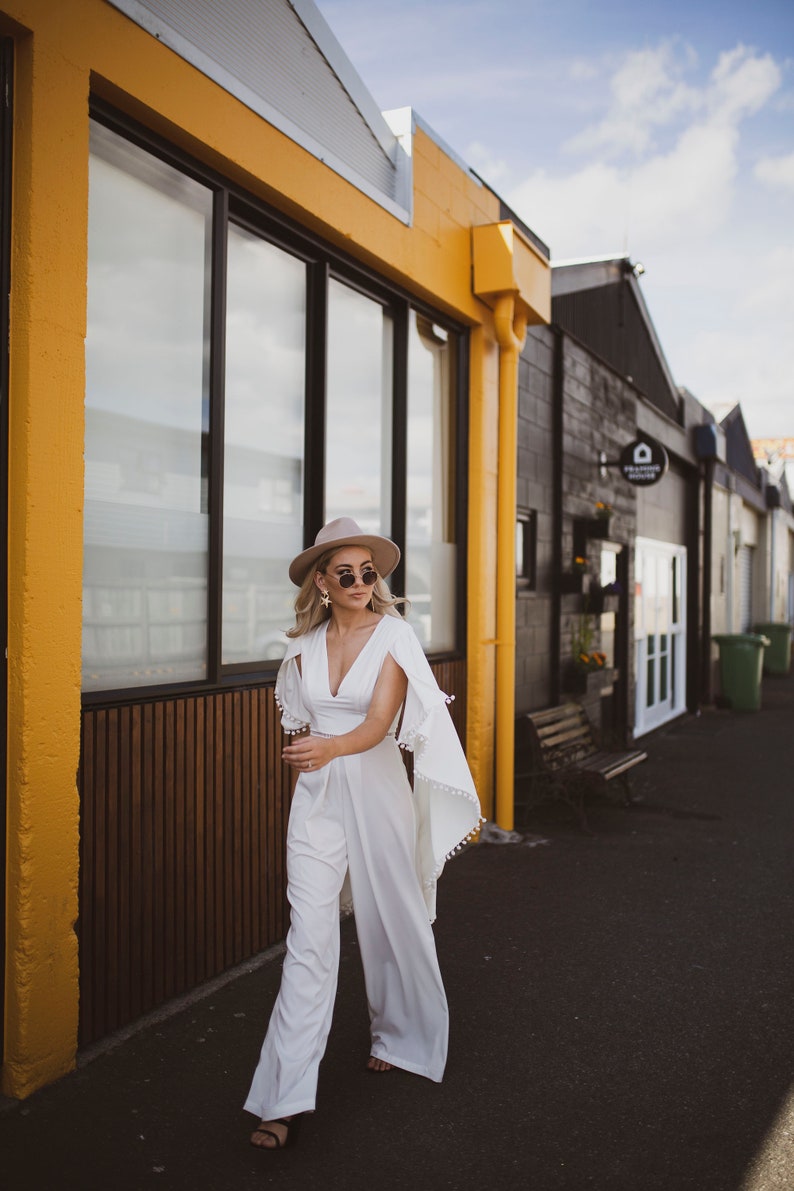 Bridal Jumpsuit, bridal jumpsuit white, bridal jumpsuit 2018, bridal jumpsuit with cape, bridal jumpsuit boho, bridal jumpsuit receptions, image 8