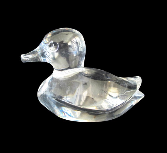 Orrefors Swedish Art Glass Crystal Duck Figurine Paperweight | Etsy