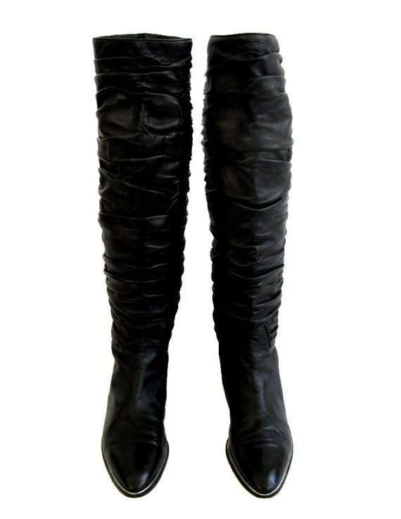 Black knee high boots size on sale 7