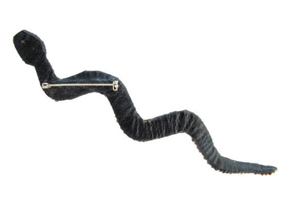 Vintage Mary B Hetz Beaded Snake Serpent Brooch P… - image 2