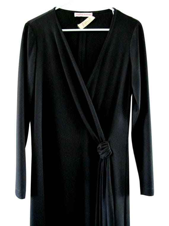 Vintage 70's Stephen Burrows Black Matte Jersey Dr