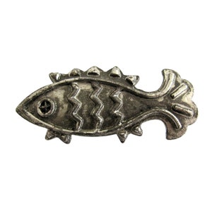 Pewter Figural Fish Brooch Pin