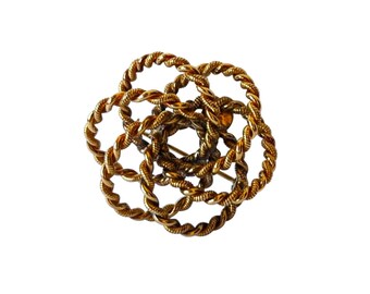 Vintage Alice Caviness 1/20 12K GF Atomic Twisted Rope Brooch Pin
