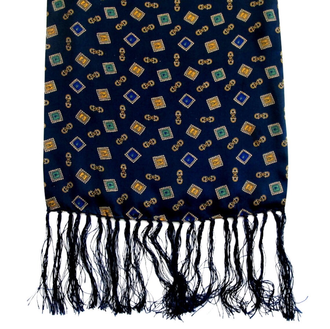 Vintage Navy Blue Silk Satin Long Wrap Coat Scarf Sash - Etsy