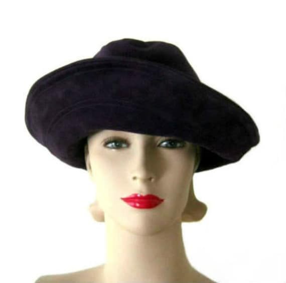 Vintage 60's George Malyard Purple Suede Hat - image 1