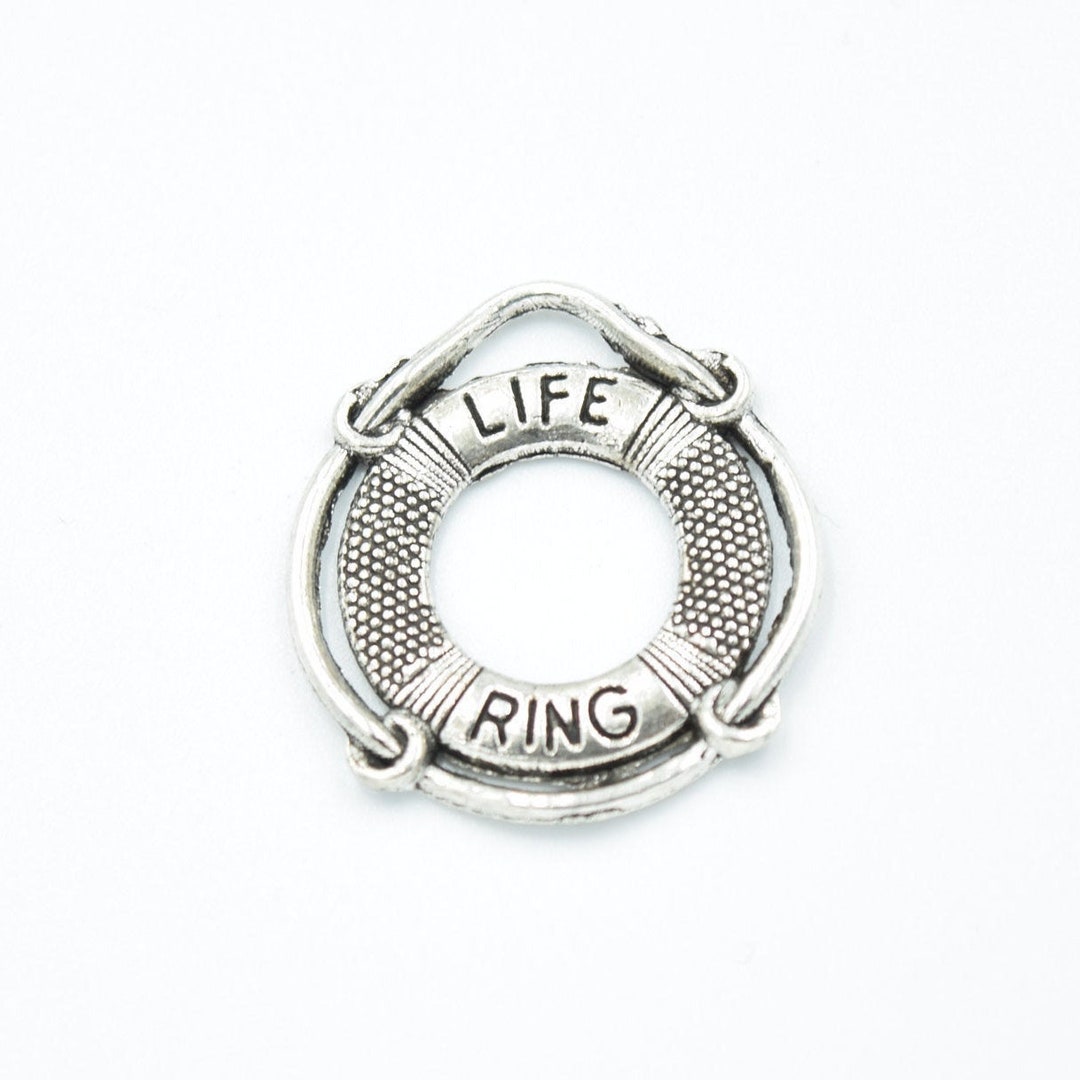 10 Silver Life Preserver Charms 25mm X 23mm SHIPS FROM USA Etsy