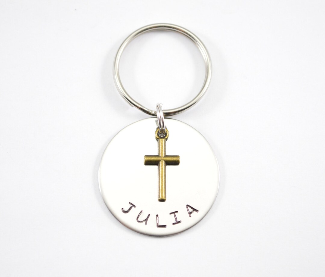 Religious Keychain Gift With Cross Communion Gift christian Gift