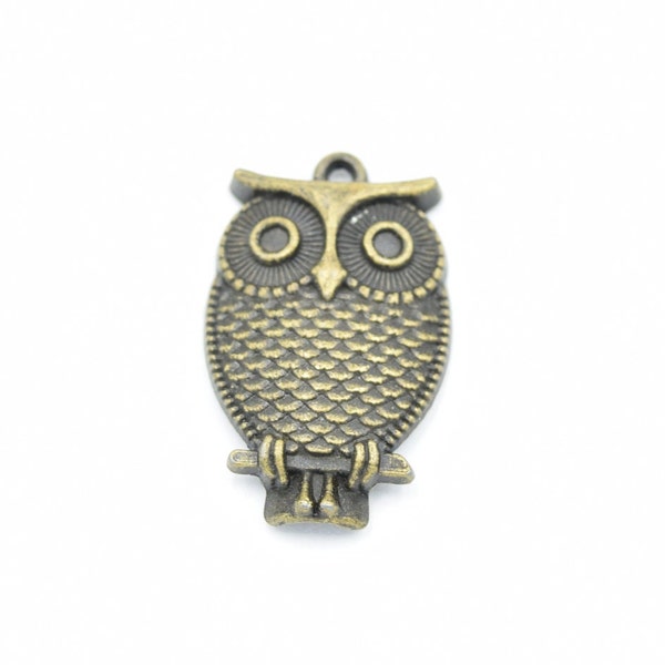 Owl Charm Necklace Etsy