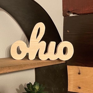 Unfinished poplar wood Ohio sign image 2