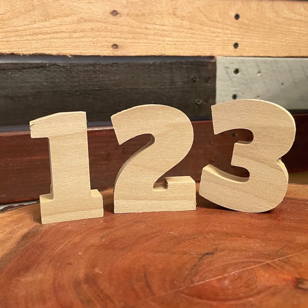 Large Wood Numbers Etsy