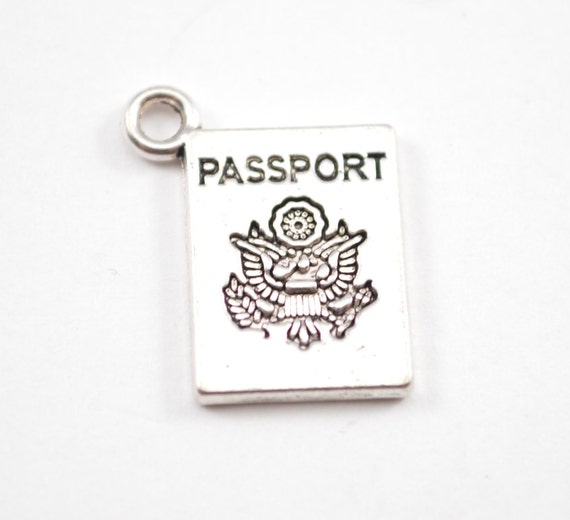 Silver Passport Charms 10pcs 18mm x 14mm B30 Etsy