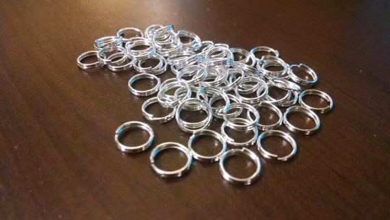 8mm Double Loop Jump Rings 100pcs Silver Plated Double Loop Bulk