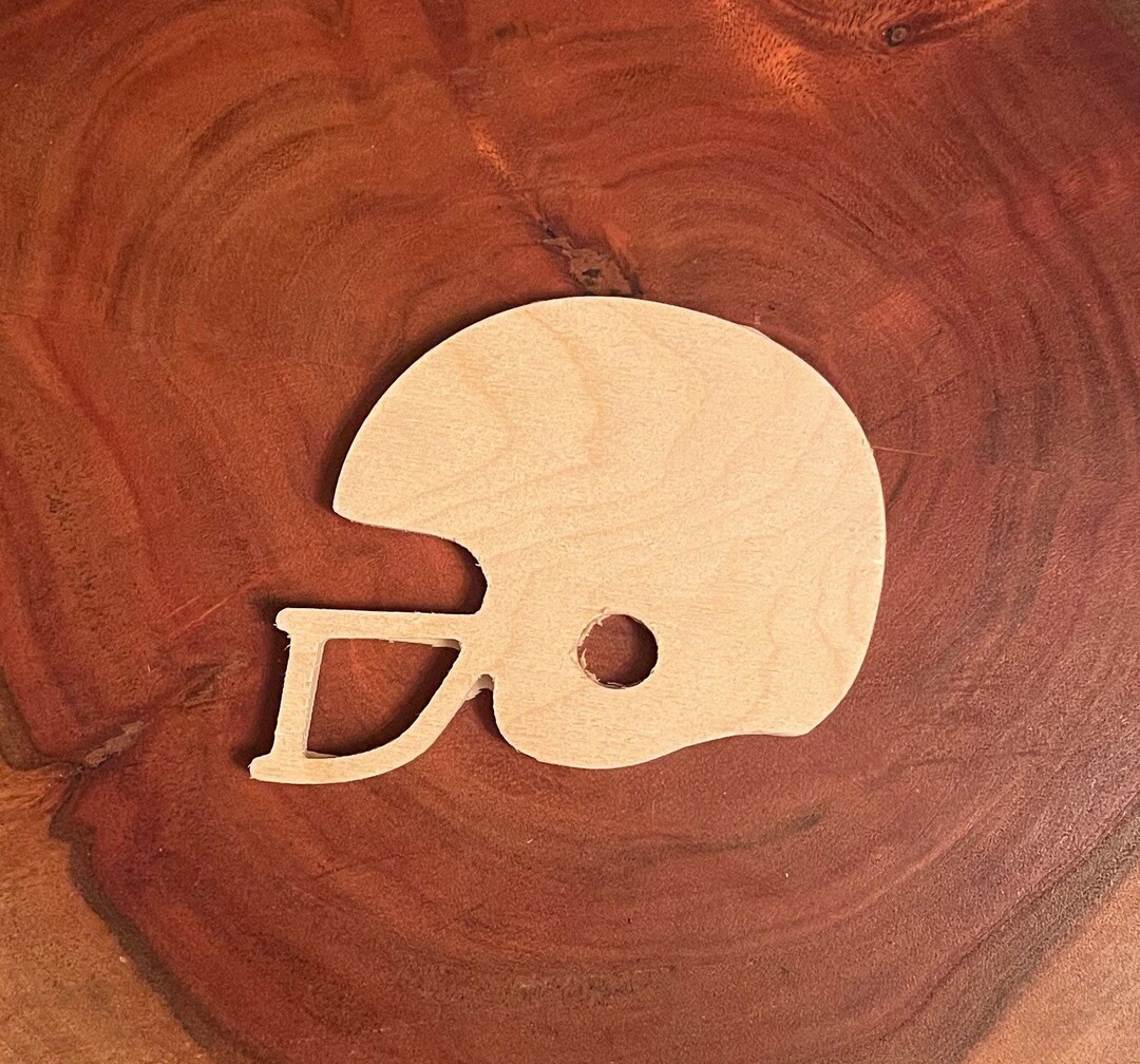 Football Helmet Wood Cutout, Cnc Cut Football Shape, DIY Craft