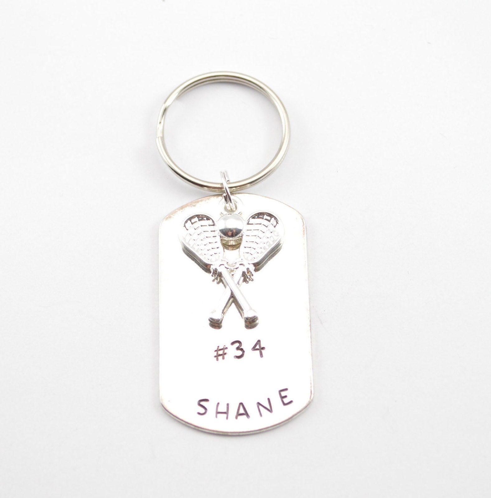 Personalized lacrosse keychain lacrosse gift team gift Etsy