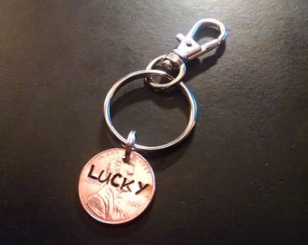 Lucky Penny Key Chain - Stamped Zipper Pull