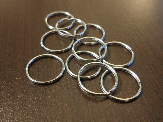 10pcs 20mm Silver Split Rings Key Rings Pocket Photo Clasps Keychain Key  Chain Bulk Key Rings C 