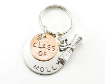 2024 Custom Stamped Graduation Key Chain - Class of 2024 Penny Keychain - Graduation Gift - Graduation Present - Penny Keychain Personalized