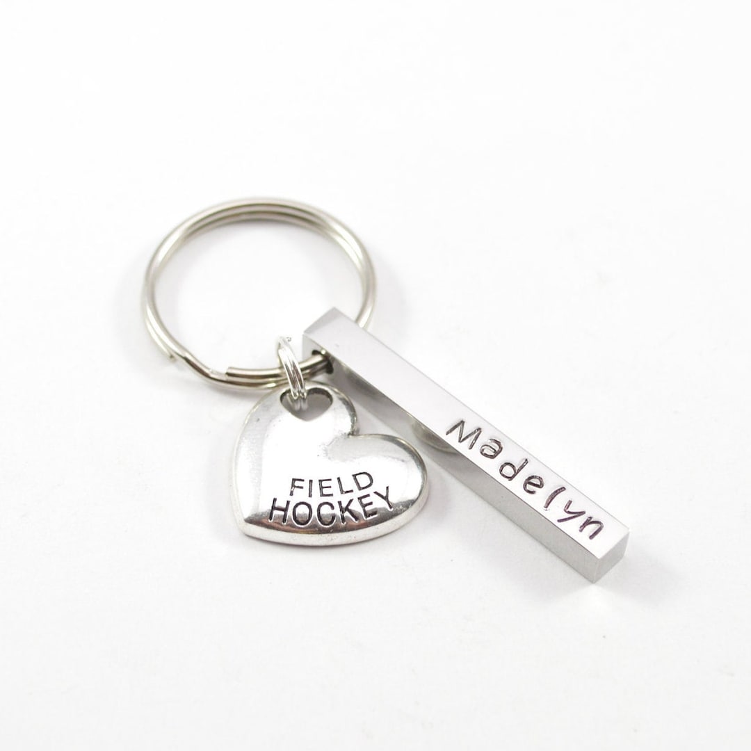 Personalized Field Hockey Keychain, Field Hockey Gift, Team Gift, Girl