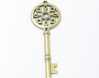 BULK 60 Key Charms, Bronze Tone Key Charms, Door Key Charms (5-1842)