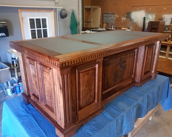 Executive Desk, Custom, Solid Wood, Walnut