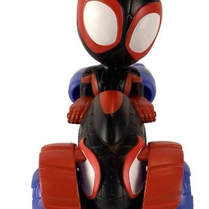 Spidey & His Friends Motorcycle w/Miles Morales 4" Action Figure image 2