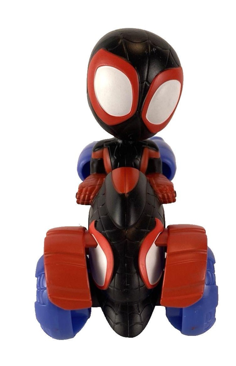 Spidey & His Friends Motorcycle w/Miles Morales 4" Action Figure image 2