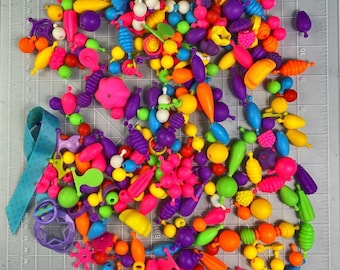 Pop-It Snap Beads Jewelry Bracelet Necklace Lot 13 oz Bag Multi Color/Shape