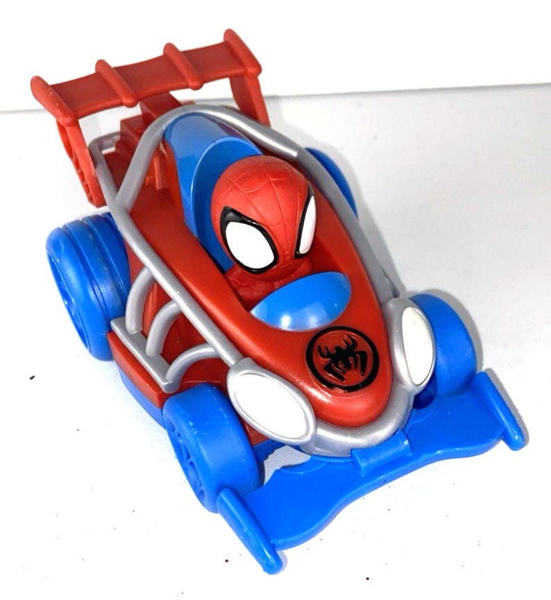 Spidey Webbed Wheelie 6" Pull Back & Go Vehicle Spidey and his Amazing Friends image 1