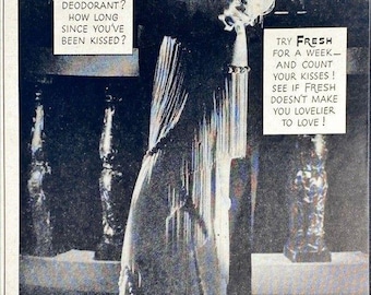 FRESH Cream Deodorant "Be Lovely to Love" Vintage Print Ad 1946