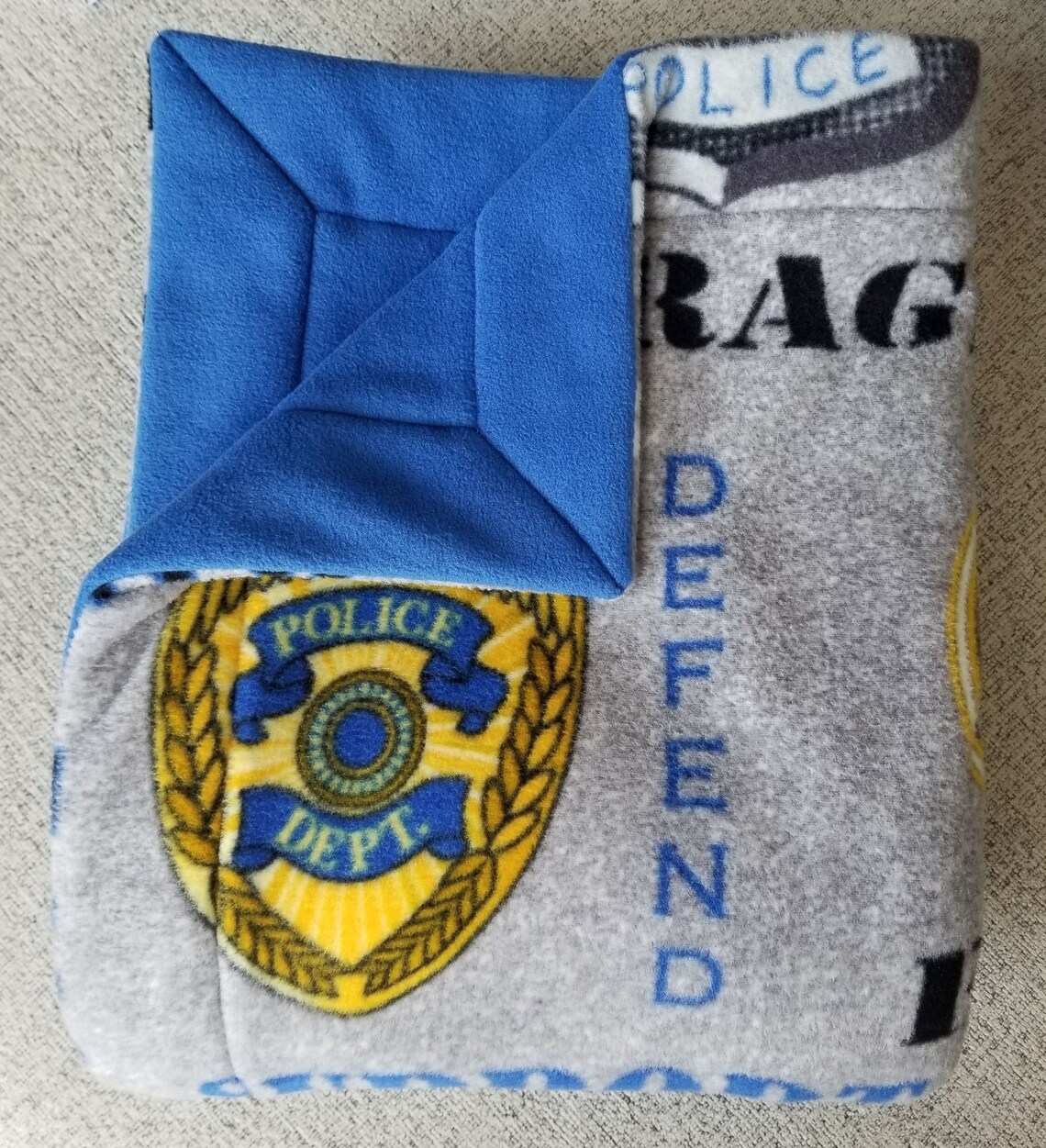 Sewn Edge Fleece Blanket Police Law Enforcement First Etsy