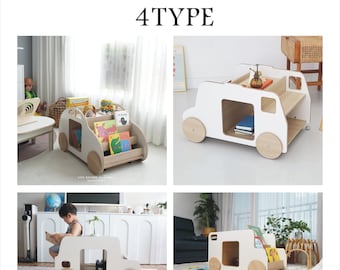 Car Bookshelf CNC Cutting Files – Kids Furniture (Digital Download)