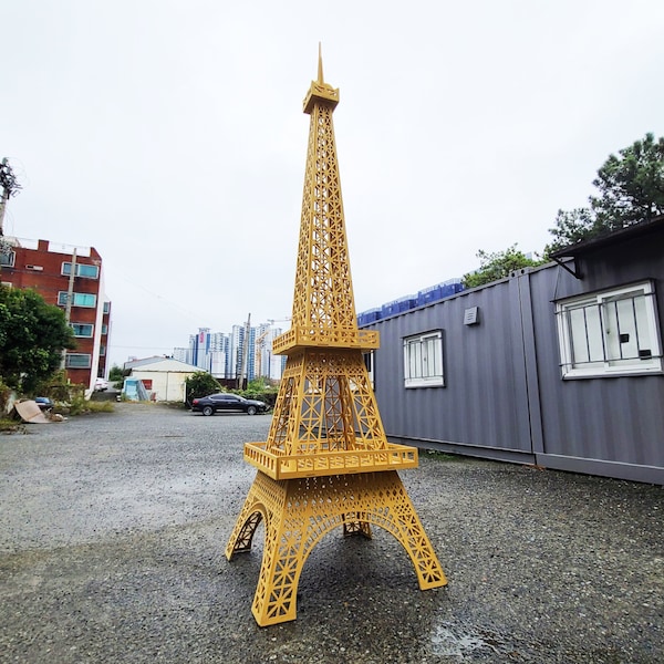 Décoration de fichier de découpe CNC de la tour Eiffel à l'aide d'un routeur CNC et d'une machine laser, fichier de téléchargement numérique, fichier 9 mm 1: 1 cdr, ai, eps, DWG, DXF