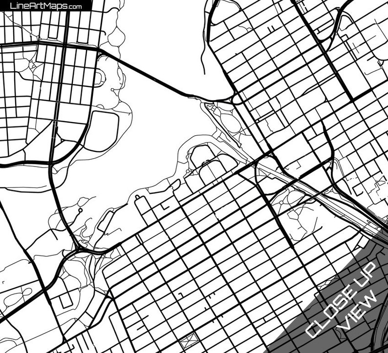 Ottawa Map Print City Map Art of Ottawa Canada Poster Etsy